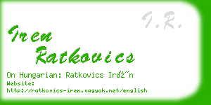 iren ratkovics business card